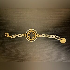 Mixed metal Twisted Silver bracelet